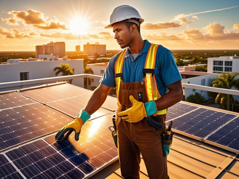 Solar Panels on Florida rooftop
